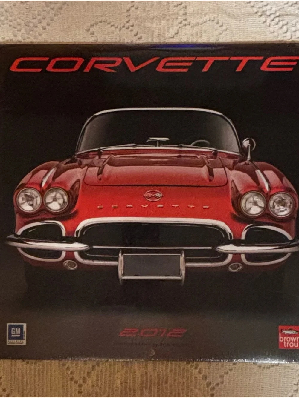 Corvette 2012 Red Classic Car Wall Calendar - Corvette Brand New